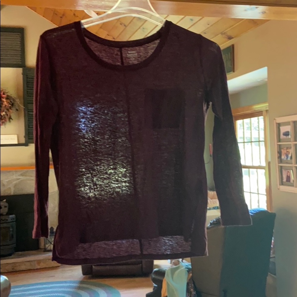 maroon long sleeve